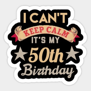 50th birthday gift Sticker